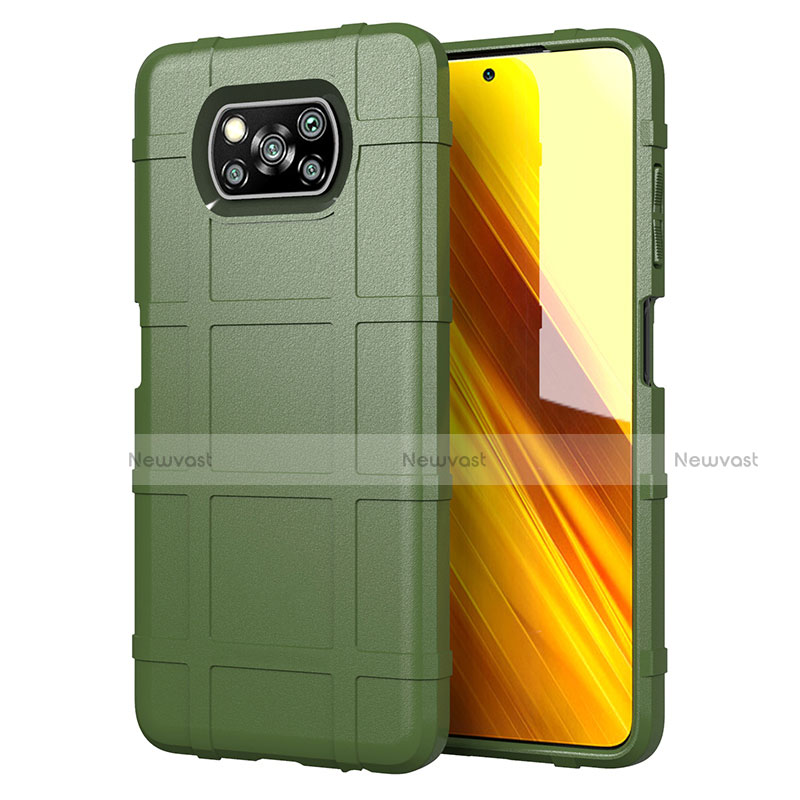 Ultra-thin Silicone Gel Soft Case 360 Degrees Cover S01 for Xiaomi Poco X3 Green