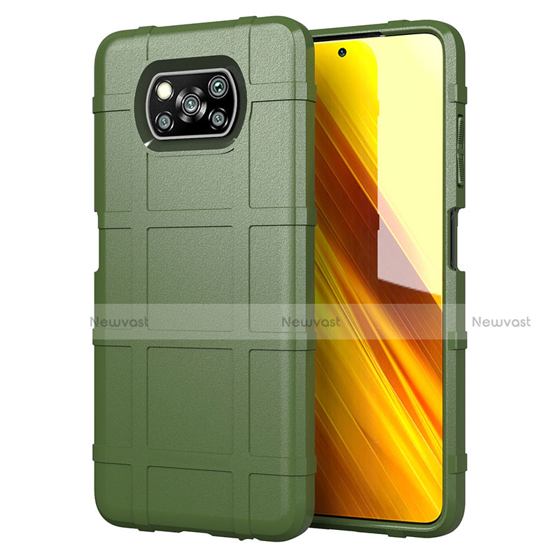 Ultra-thin Silicone Gel Soft Case 360 Degrees Cover S01 for Xiaomi Poco X3 NFC Green