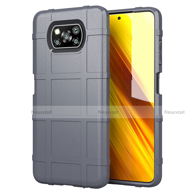 Ultra-thin Silicone Gel Soft Case 360 Degrees Cover S01 for Xiaomi Poco X3 Pro Gray