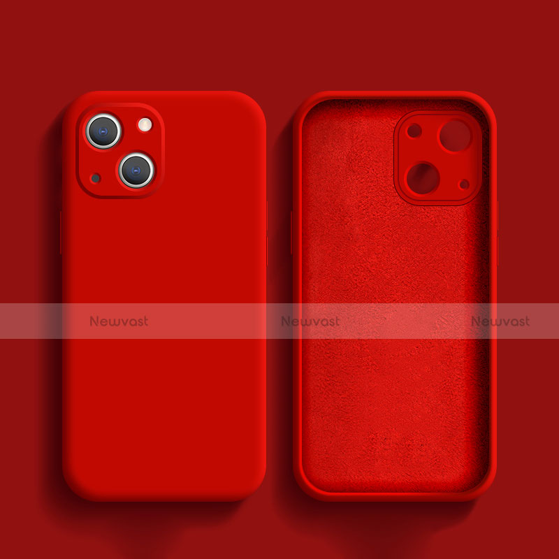 Ultra-thin Silicone Gel Soft Case 360 Degrees Cover S02 for Apple iPhone 13 Red