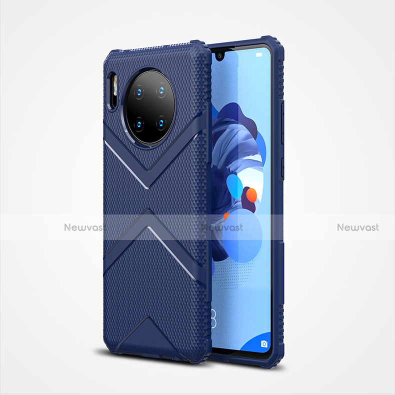 Ultra-thin Silicone Gel Soft Case 360 Degrees Cover S02 for Huawei Mate 30 Blue