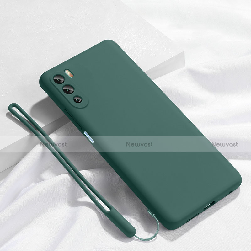 Ultra-thin Silicone Gel Soft Case 360 Degrees Cover S02 for Huawei Mate 40 Lite 5G Midnight Green