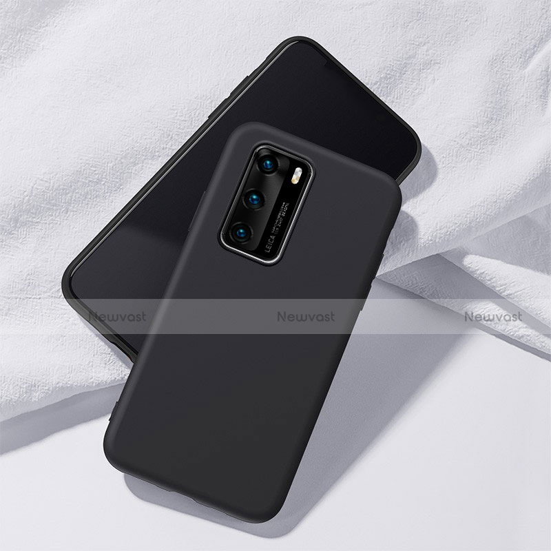 Ultra-thin Silicone Gel Soft Case 360 Degrees Cover S02 for Huawei P40 Black