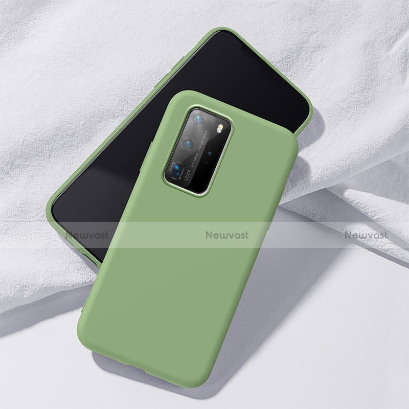 Ultra-thin Silicone Gel Soft Case 360 Degrees Cover S02 for Huawei P40 Pro Green