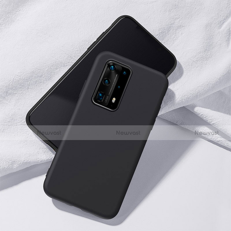 Ultra-thin Silicone Gel Soft Case 360 Degrees Cover S02 for Huawei P40 Pro+ Plus Black