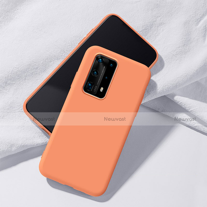 Ultra-thin Silicone Gel Soft Case 360 Degrees Cover S02 for Huawei P40 Pro+ Plus Orange