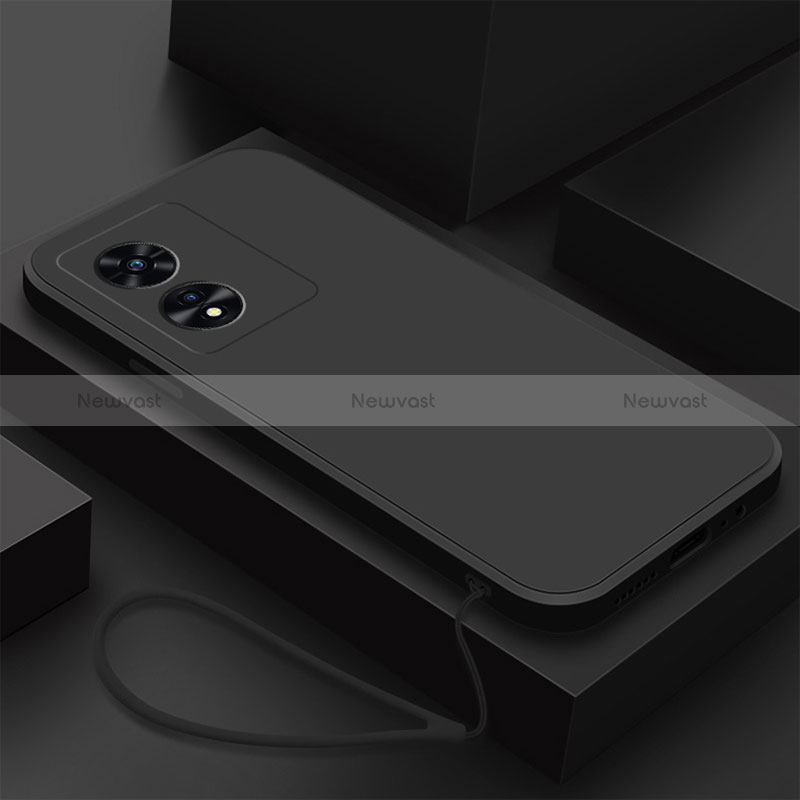 Ultra-thin Silicone Gel Soft Case 360 Degrees Cover S02 for Oppo A58 5G Black