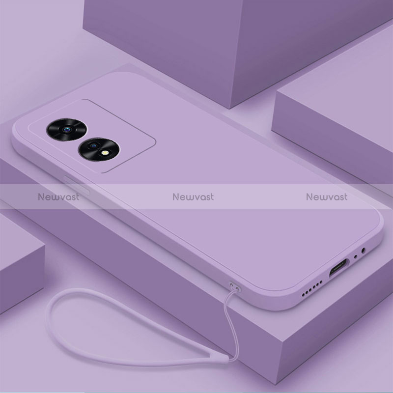 Ultra-thin Silicone Gel Soft Case 360 Degrees Cover S02 for Oppo A58 5G Clove Purple