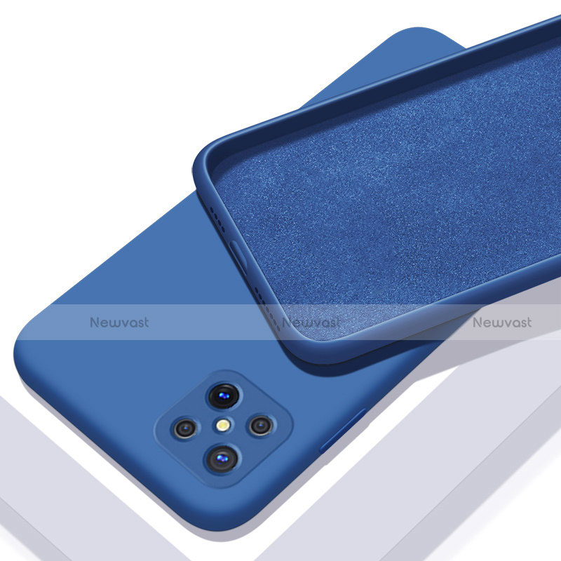 Ultra-thin Silicone Gel Soft Case 360 Degrees Cover S02 for Oppo A92s 5G Blue