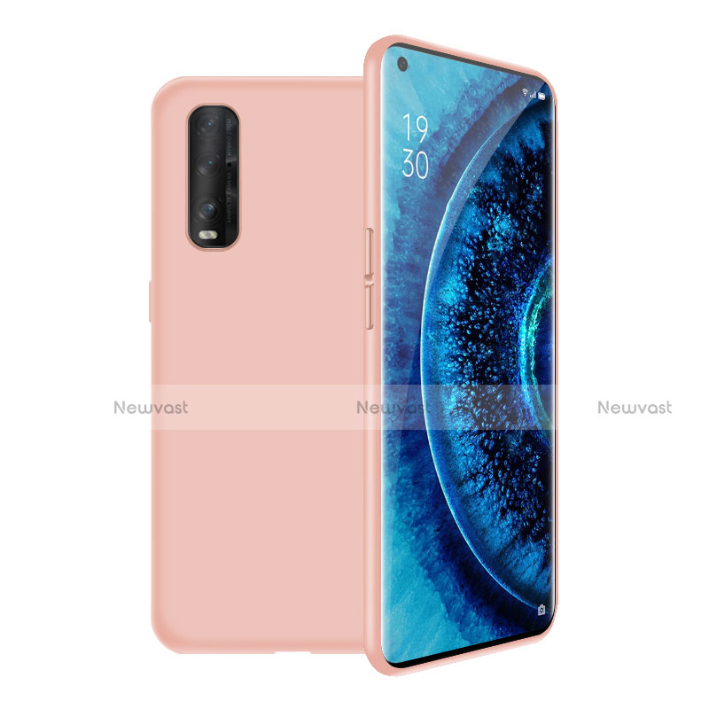 Ultra-thin Silicone Gel Soft Case 360 Degrees Cover S02 for Oppo Find X2 Pink