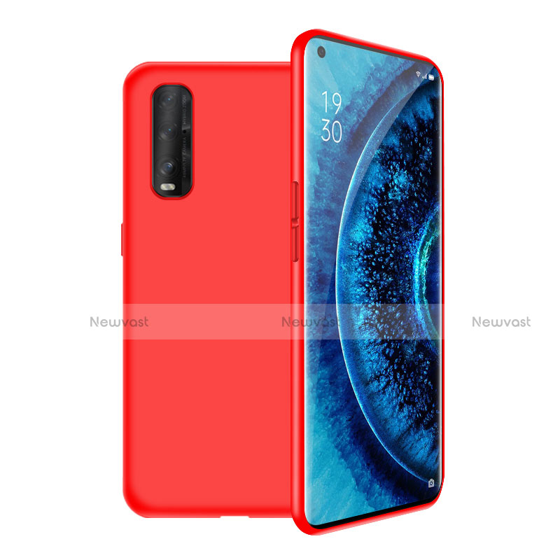 Ultra-thin Silicone Gel Soft Case 360 Degrees Cover S02 for Oppo Find X2 Red