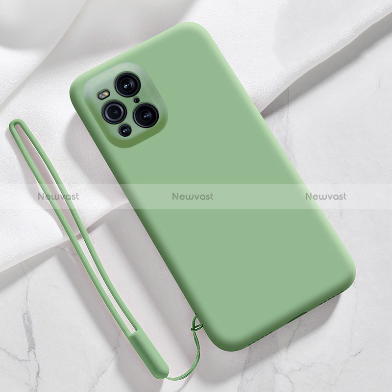 Ultra-thin Silicone Gel Soft Case 360 Degrees Cover S02 for Oppo Find X3 5G Green