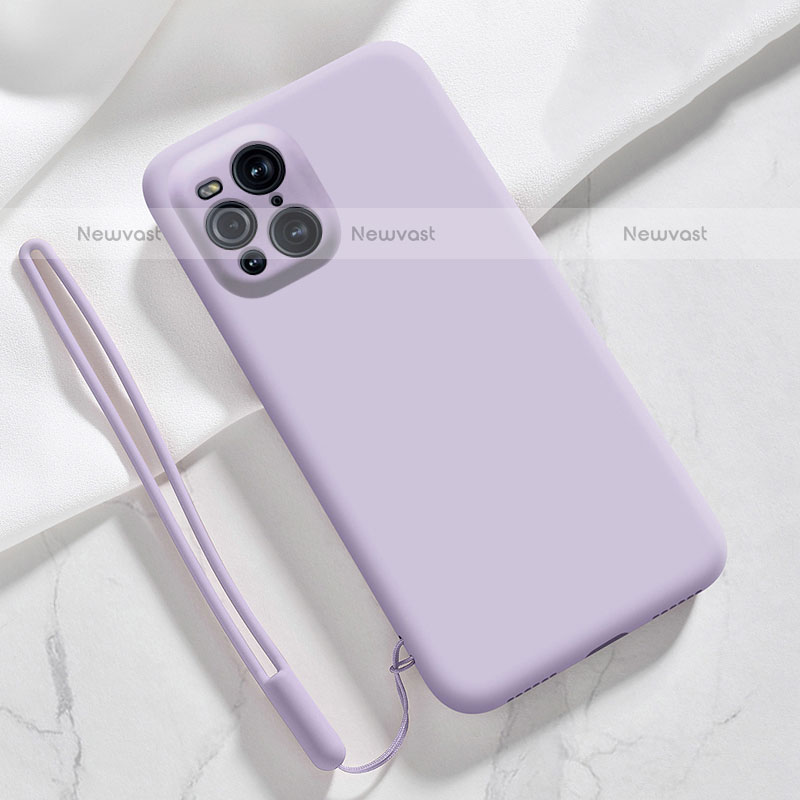 Ultra-thin Silicone Gel Soft Case 360 Degrees Cover S02 for Oppo Find X3 Pro 5G Clove Purple