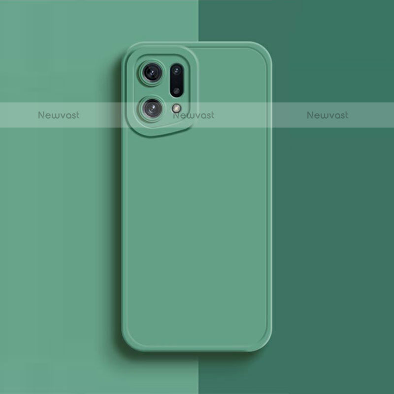 Ultra-thin Silicone Gel Soft Case 360 Degrees Cover S02 for Oppo Find X5 Pro 5G Green