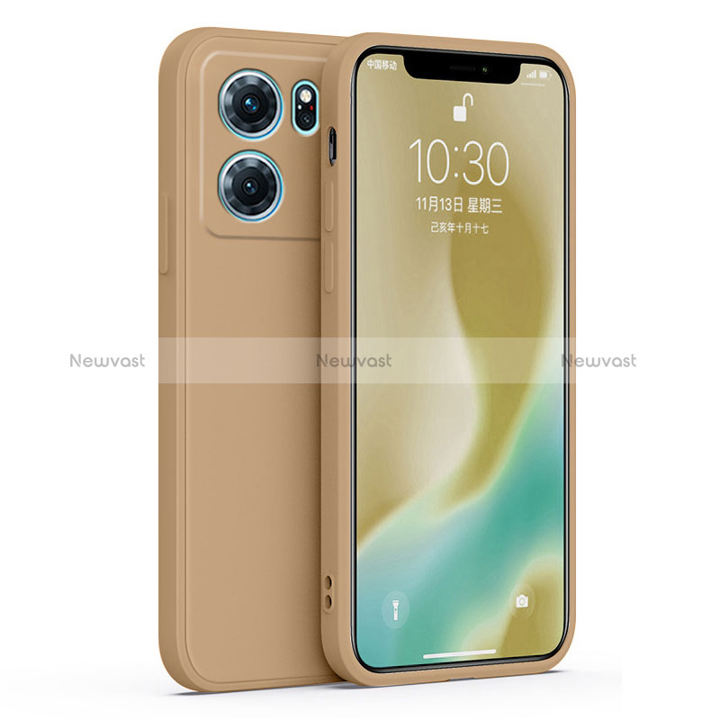Ultra-thin Silicone Gel Soft Case 360 Degrees Cover S02 for Oppo K10 5G Brown