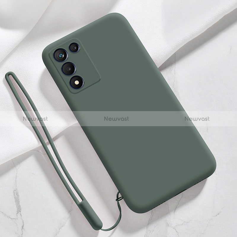 Ultra-thin Silicone Gel Soft Case 360 Degrees Cover S02 for Oppo K9S 5G Midnight Green