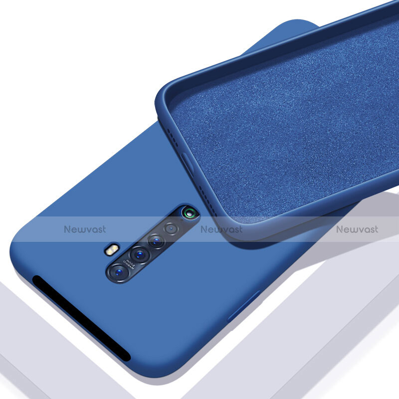 Ultra-thin Silicone Gel Soft Case 360 Degrees Cover S02 for Oppo Reno2 Blue