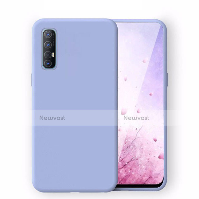 Ultra-thin Silicone Gel Soft Case 360 Degrees Cover S02 for Oppo Reno3 Pro Sky Blue