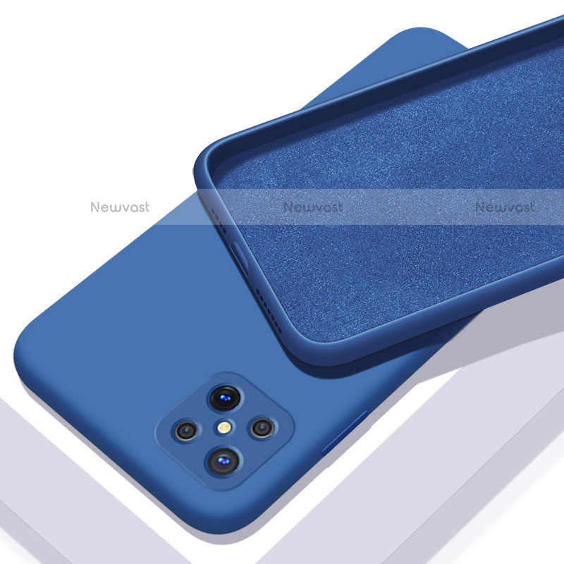 Ultra-thin Silicone Gel Soft Case 360 Degrees Cover S02 for Oppo Reno4 Z 5G Blue
