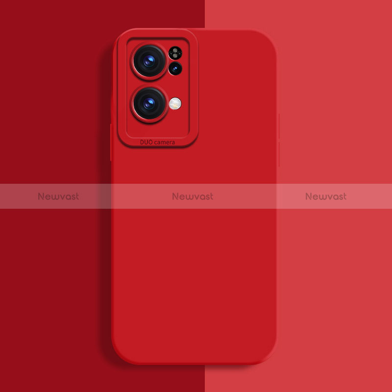 Ultra-thin Silicone Gel Soft Case 360 Degrees Cover S02 for Oppo Reno7 Pro 5G Red