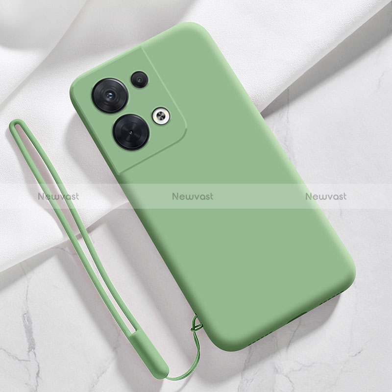 Ultra-thin Silicone Gel Soft Case 360 Degrees Cover S02 for Oppo Reno8 5G Green