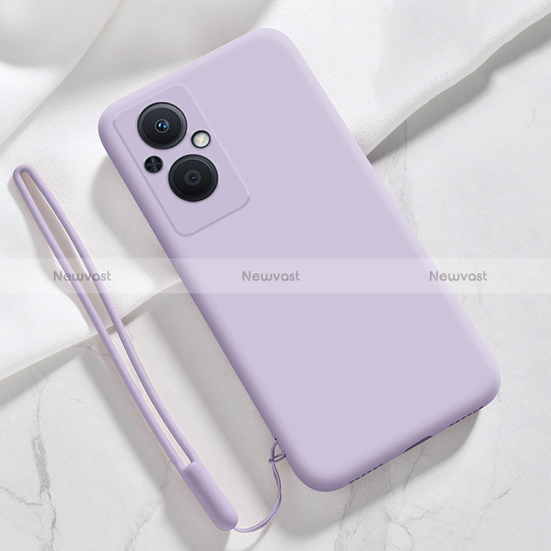 Ultra-thin Silicone Gel Soft Case 360 Degrees Cover S02 for Oppo Reno8 Lite 5G Clove Purple
