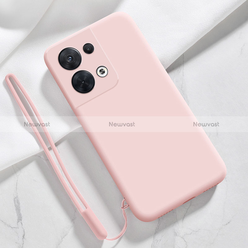 Ultra-thin Silicone Gel Soft Case 360 Degrees Cover S02 for Oppo Reno8 Pro 5G Pink