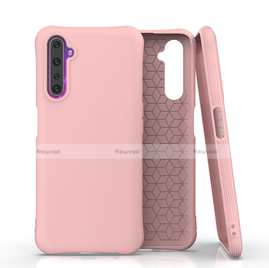 Ultra-thin Silicone Gel Soft Case 360 Degrees Cover S02 for Realme 6 Pro Pink