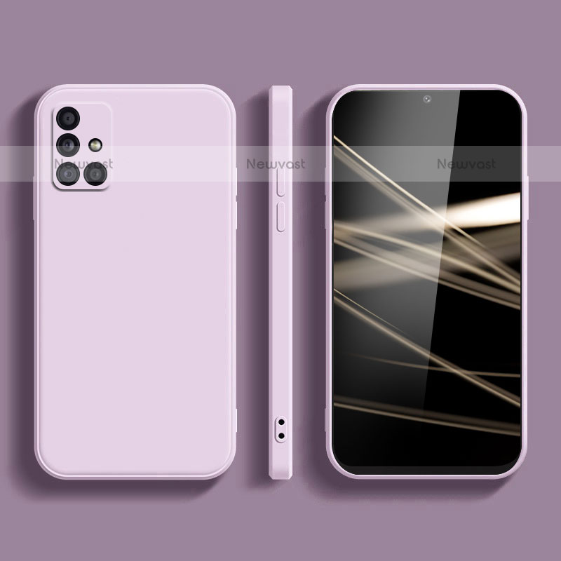 Ultra-thin Silicone Gel Soft Case 360 Degrees Cover S02 for Samsung Galaxy A51 4G Clove Purple