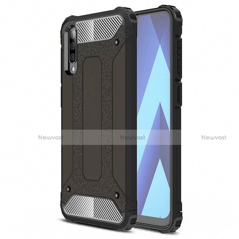 Ultra-thin Silicone Gel Soft Case 360 Degrees Cover S02 for Samsung Galaxy A70 Black