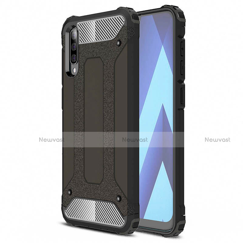 Ultra-thin Silicone Gel Soft Case 360 Degrees Cover S02 for Samsung Galaxy A70S Black
