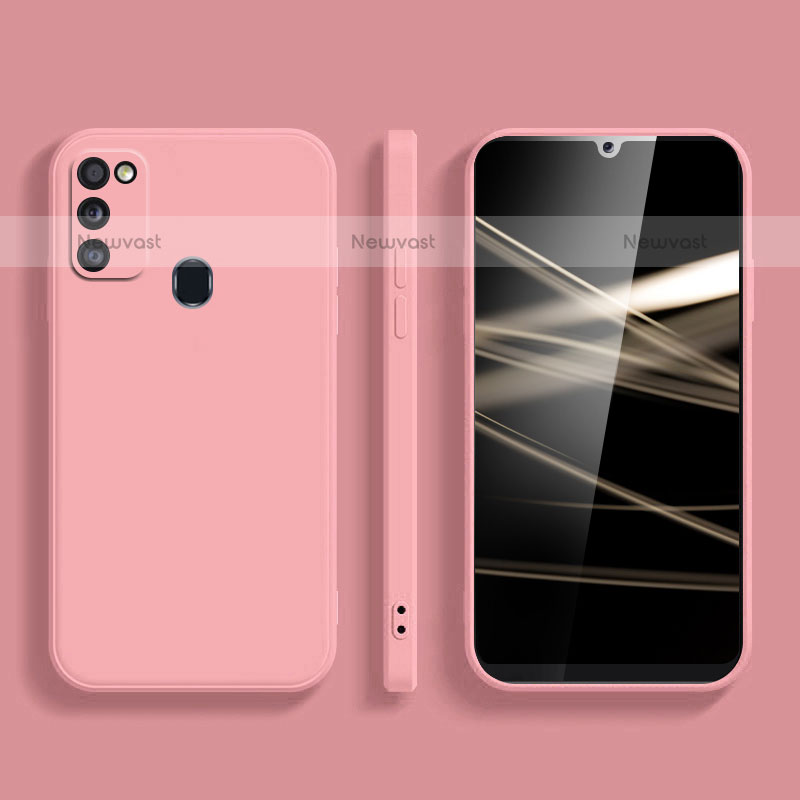 Ultra-thin Silicone Gel Soft Case 360 Degrees Cover S02 for Samsung Galaxy M21 Pink