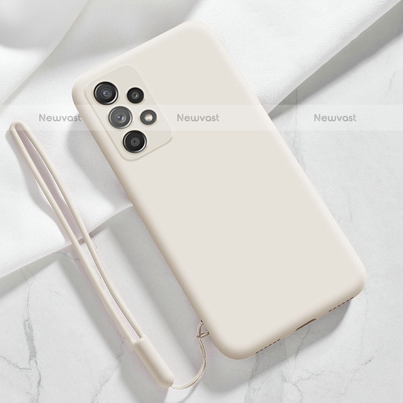 Ultra-thin Silicone Gel Soft Case 360 Degrees Cover S02 for Samsung Galaxy M32 5G White