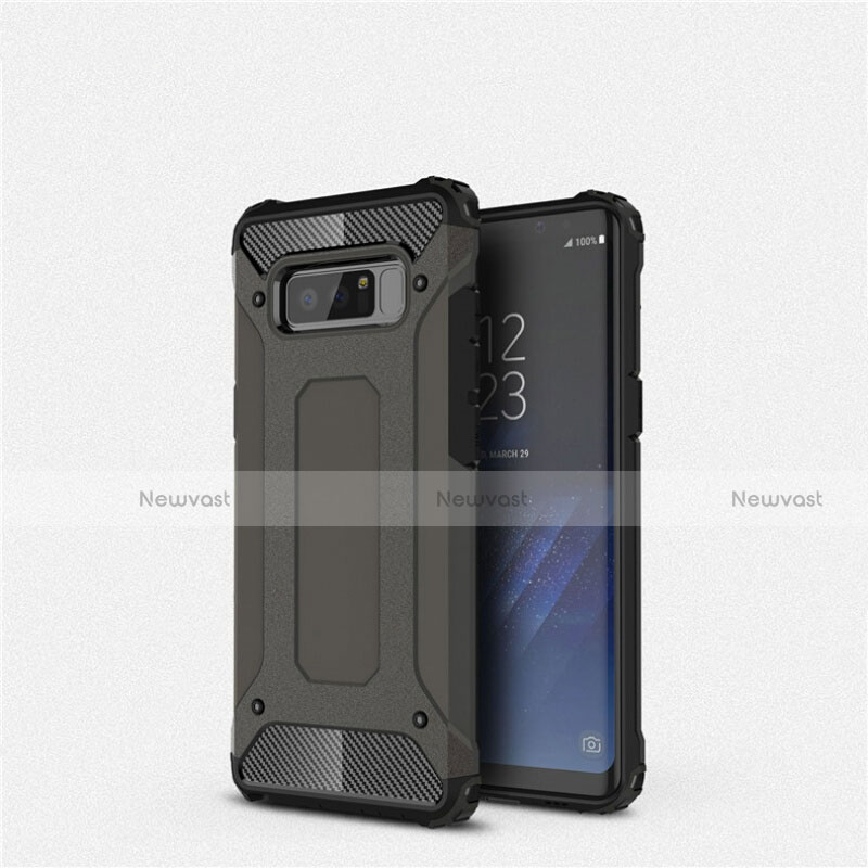 Ultra-thin Silicone Gel Soft Case 360 Degrees Cover S02 for Samsung Galaxy Note 8 Duos N950F Black