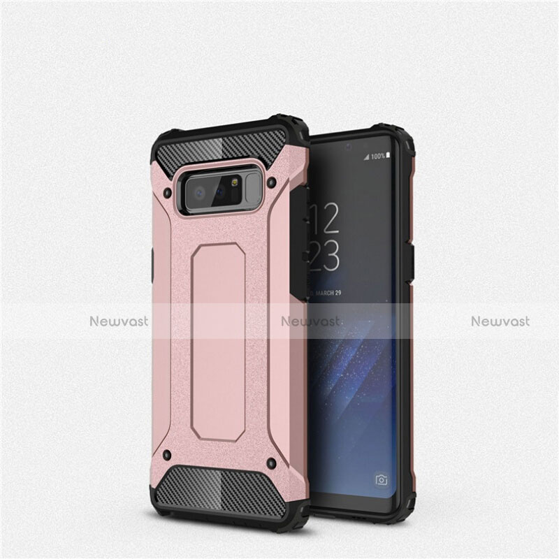 Ultra-thin Silicone Gel Soft Case 360 Degrees Cover S02 for Samsung Galaxy Note 8 Duos N950F Rose Gold