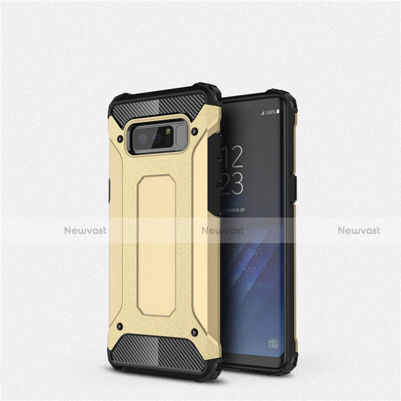 Ultra-thin Silicone Gel Soft Case 360 Degrees Cover S02 for Samsung Galaxy Note 8 Gold