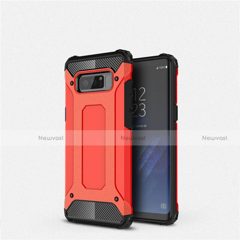 Ultra-thin Silicone Gel Soft Case 360 Degrees Cover S02 for Samsung Galaxy Note 8 Red