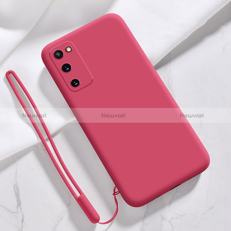 Ultra-thin Silicone Gel Soft Case 360 Degrees Cover S02 for Samsung Galaxy S20 FE 5G Red