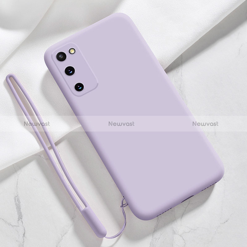 Ultra-thin Silicone Gel Soft Case 360 Degrees Cover S02 for Samsung Galaxy S20 Lite 5G Clove Purple