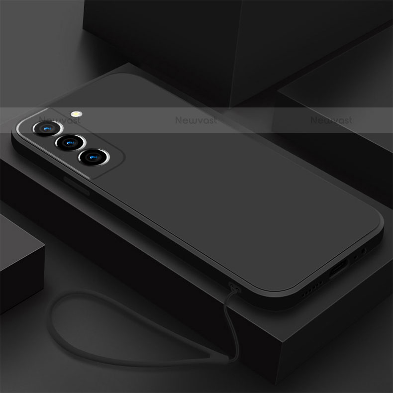 Ultra-thin Silicone Gel Soft Case 360 Degrees Cover S02 for Samsung Galaxy S21 5G Black