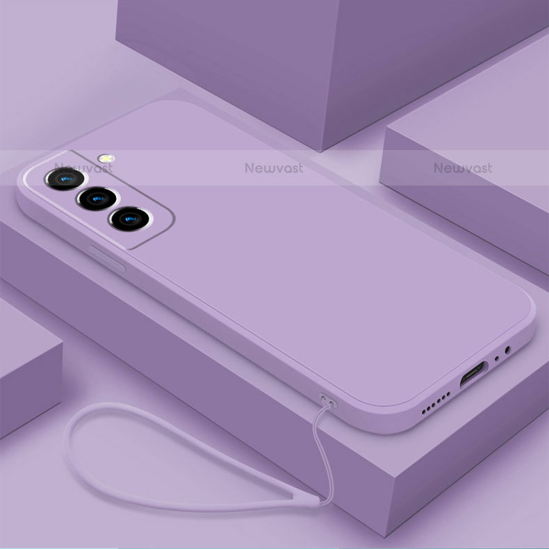 Ultra-thin Silicone Gel Soft Case 360 Degrees Cover S02 for Samsung Galaxy S21 5G Purple