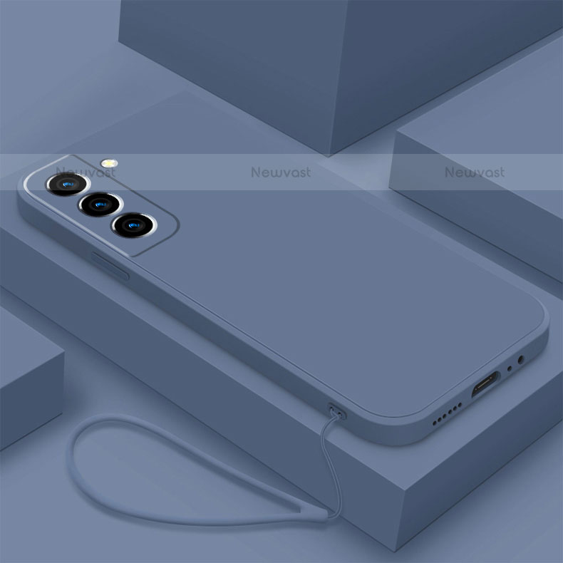 Ultra-thin Silicone Gel Soft Case 360 Degrees Cover S02 for Samsung Galaxy S21 FE 5G Lavender Gray