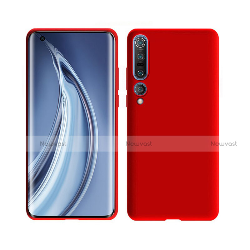 Ultra-thin Silicone Gel Soft Case 360 Degrees Cover S02 for Xiaomi Mi 10 Pro Red