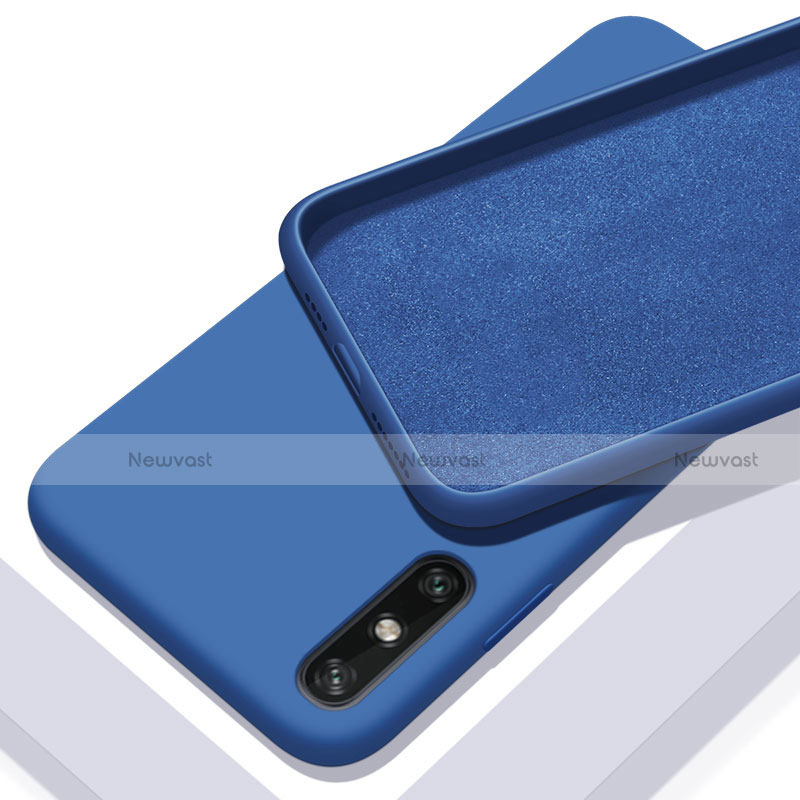 Ultra-thin Silicone Gel Soft Case 360 Degrees Cover S03 for Huawei Enjoy 10e Blue