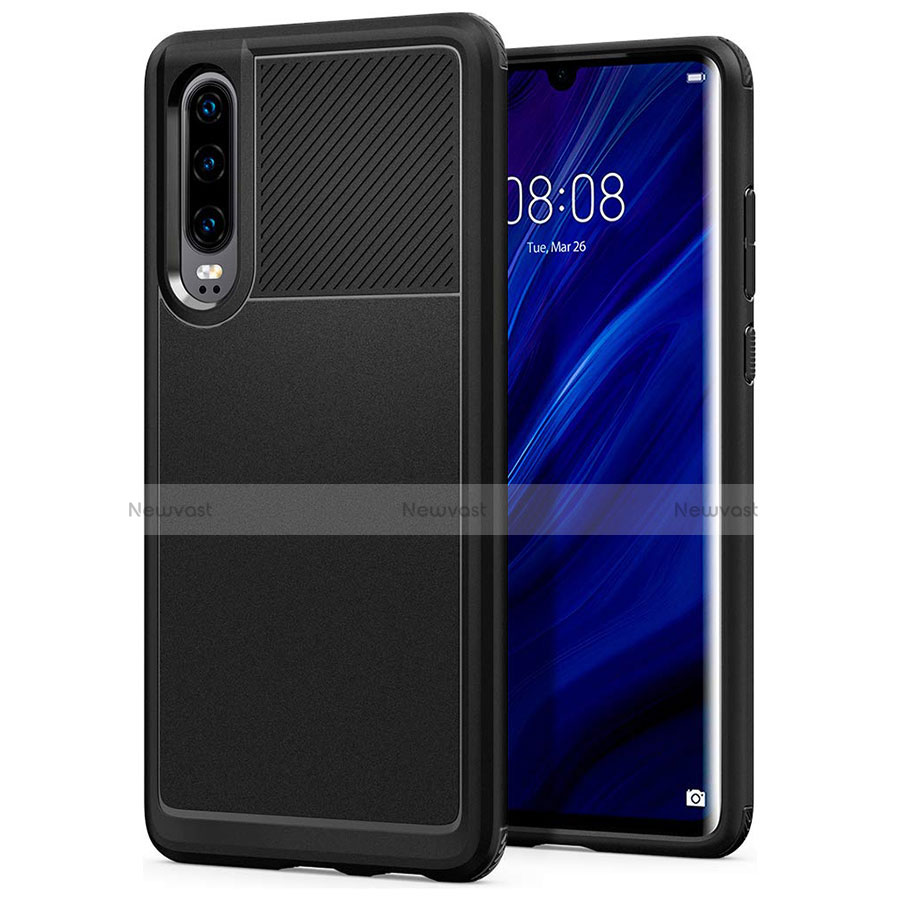 Ultra-thin Silicone Gel Soft Case 360 Degrees Cover S03 for Huawei P30 Black