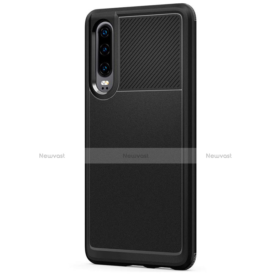 Ultra-thin Silicone Gel Soft Case 360 Degrees Cover S03 for Huawei P30 Black