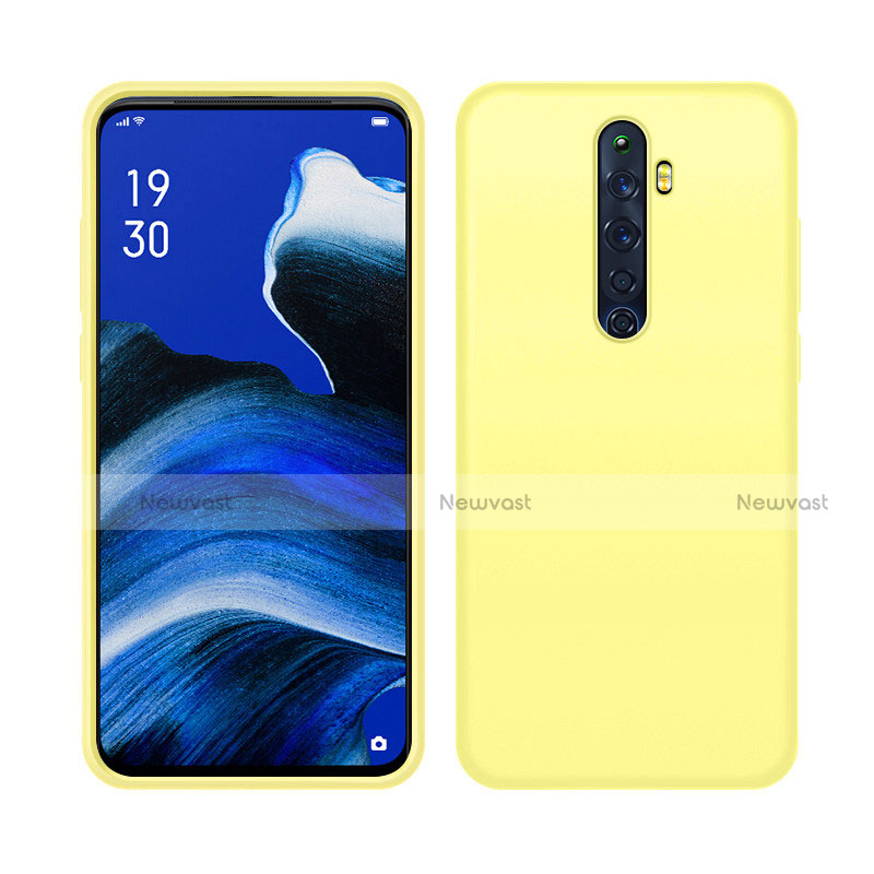 Ultra-thin Silicone Gel Soft Case 360 Degrees Cover S03 for Oppo Reno2 Z Yellow