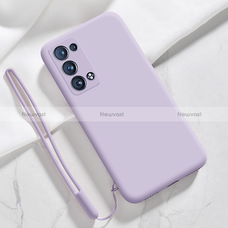 Ultra-thin Silicone Gel Soft Case 360 Degrees Cover S03 for Oppo Reno6 Pro 5G Clove Purple