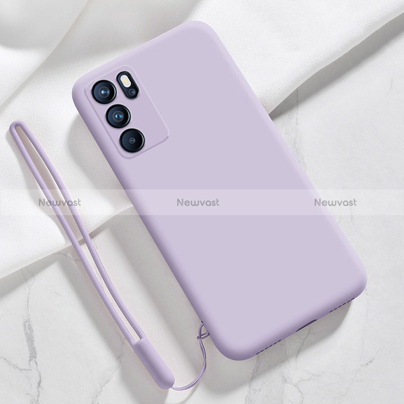 Ultra-thin Silicone Gel Soft Case 360 Degrees Cover S03 for Oppo Reno6 Pro 5G India Clove Purple