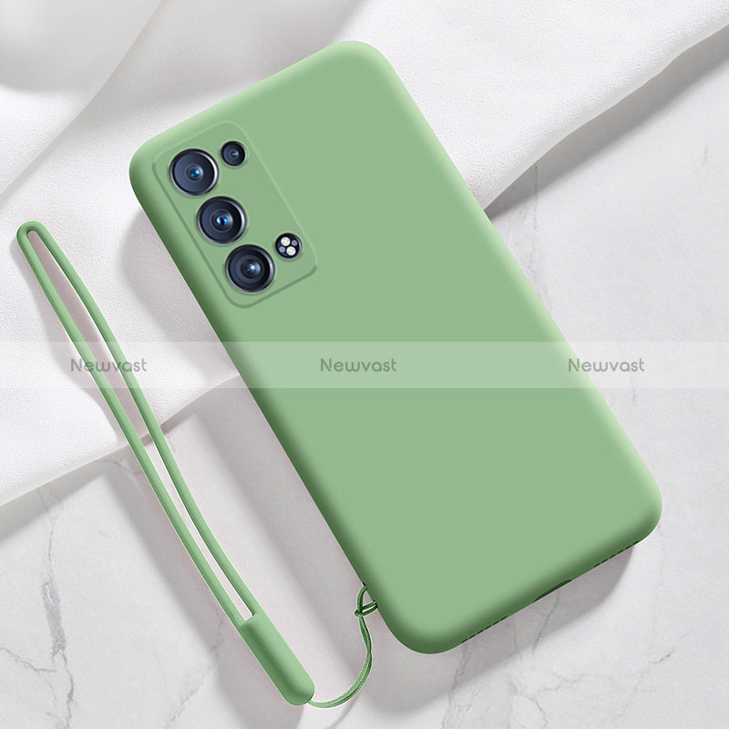 Ultra-thin Silicone Gel Soft Case 360 Degrees Cover S03 for Oppo Reno6 Pro 5G Matcha Green